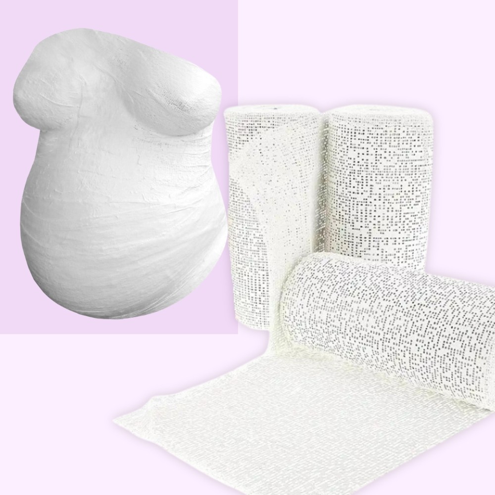 3 Gipsrollen für Babybauch-Abdruck