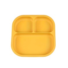 Silikon Teller mit Saugknöpfen, Mango