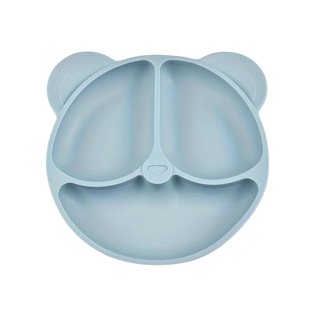 Silikon Teller mit Saugknöpfen, Bär