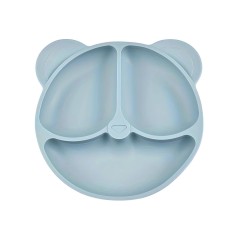 Silikon Teller mit Saugknöpfen, Bär