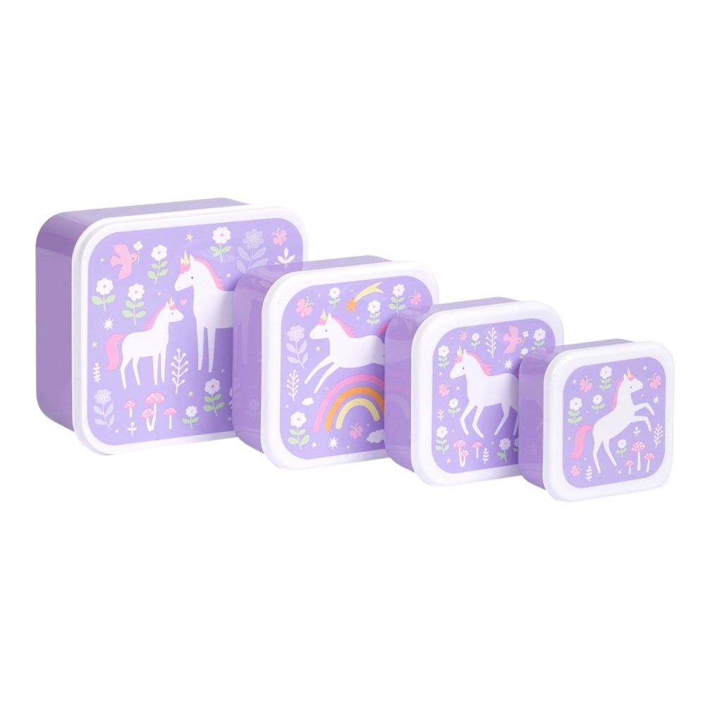 Lunchbox, 4er Set, Einhorn