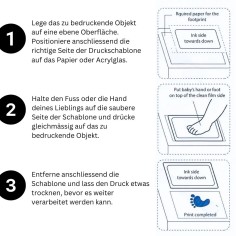 Tintenfreies Stempelkissen für Babyfuss- und Handabdrücke, Blau - 3er Pack