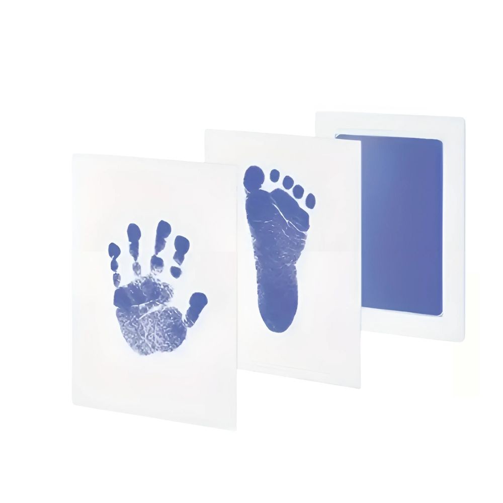 Tintenfreies Stempelkissen für Babyfuss- und Handabdrücke, Blau - 3er Pack