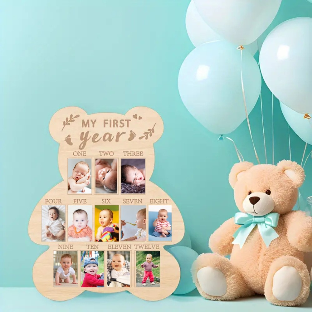 Baby Milestones Bär-Fotowand - My first year