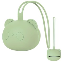 Silikon Schnullerbox Bär, Lime