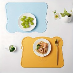 Silikon Tischmatte/ Tischauflage, Bär - Mango