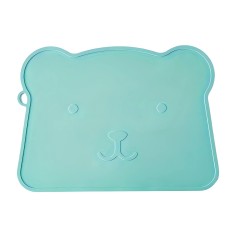 Silikon Tischmatte/ Tischauflage, Bär - Ice Blue