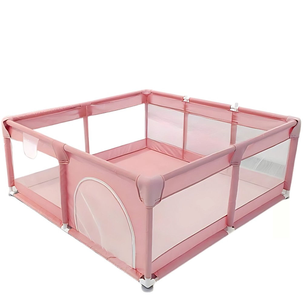 Laufgitter/ Laufstall + Spielmatte, Rosa (120 x 120 cm)