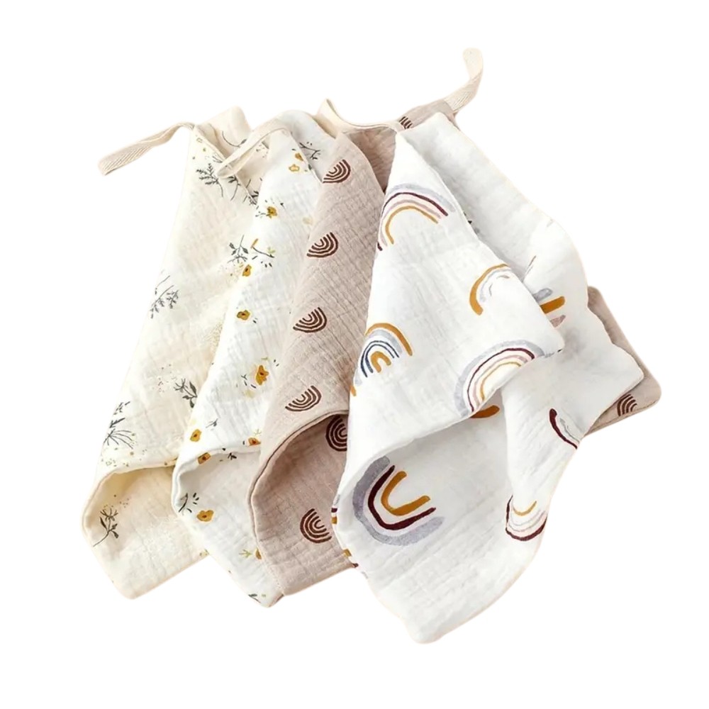 Waschlappen-Set aus zweischichtiger Musselin-Baumwolle, XL