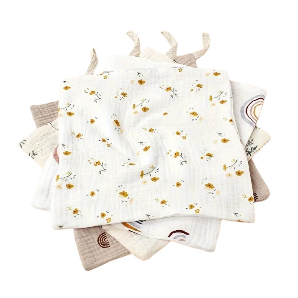 Waschlappen-Set aus zweischichtiger Musselin-Baumwolle, XL