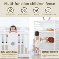 Multifunktionales Laufgitter/ Laufstall & Regal, weiss