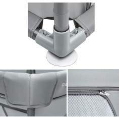 Laufgitter/ Laufstall, Hellgrau, 200 x 140 cm