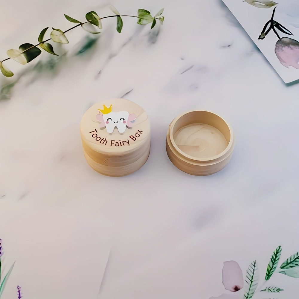 Holz Milchzahnbox, Fee