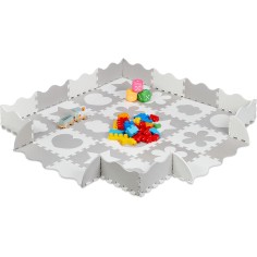Spielmatte Puzzle aus Eva-Schaumstoff, 52 Teile je 30 x 30 cm, Grau