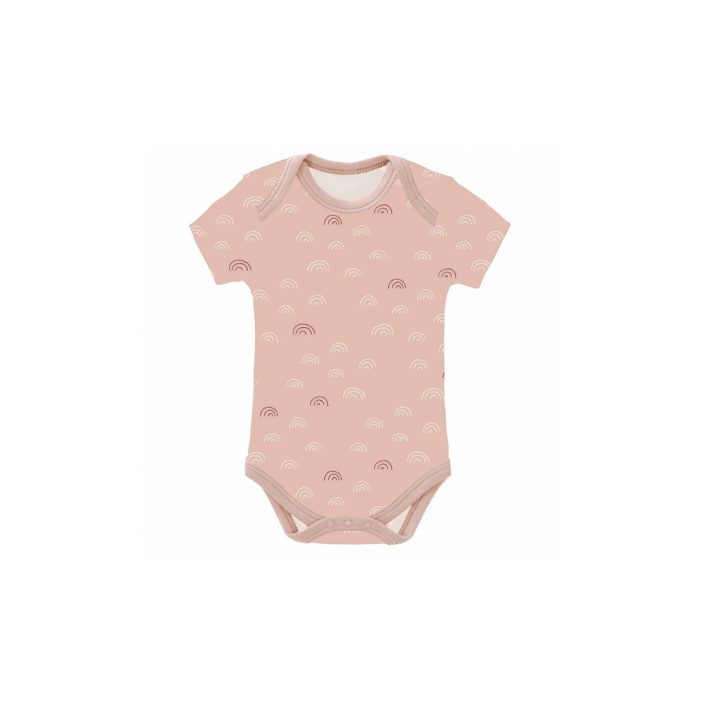 Fresk Bébé, manches courtes, rose-en-ciel rose