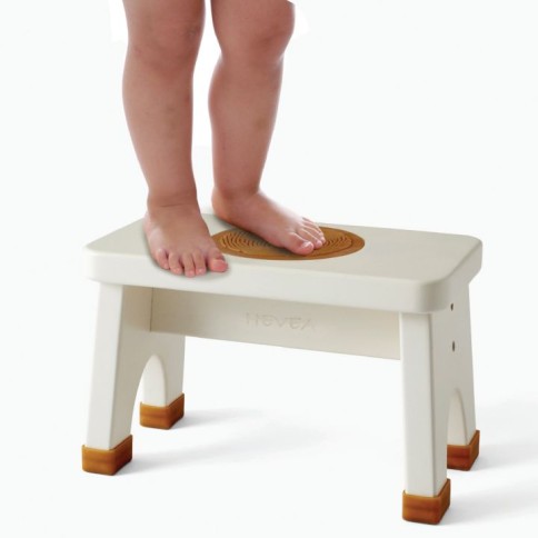Tabouret Enfants Heverea en caoutchouc - Blanc