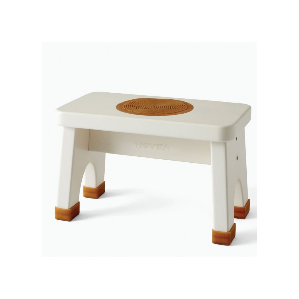 Tabouret Enfants Heverea en caoutchouc - Blanc