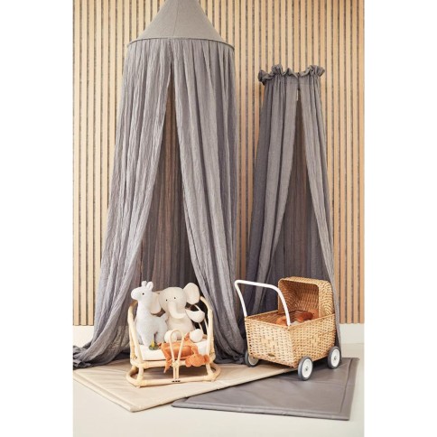 Baldachin/ Betthimmel Vintage, Soft Grey - Höhe 245 cm