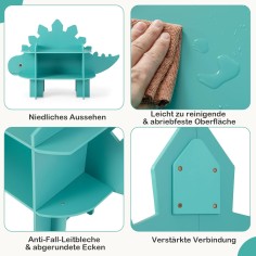 Kinder Bücherregal, Spielzeugregal, Dino