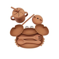 copy of Silikon Teller mit Saugknöpfen, Crab