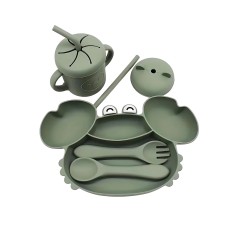 copy of Silikon Teller mit Saugknöpfen, Crab