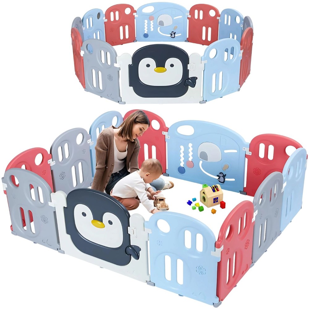 copy of klappbares Laufgitter/ Laufstall & Spielplatz, Pinguin, 150 x 150 cm