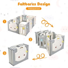 copy of klappbares Laufgitter/ Laufstall & Spielplatz, Pinguin, 150 x 150 cm