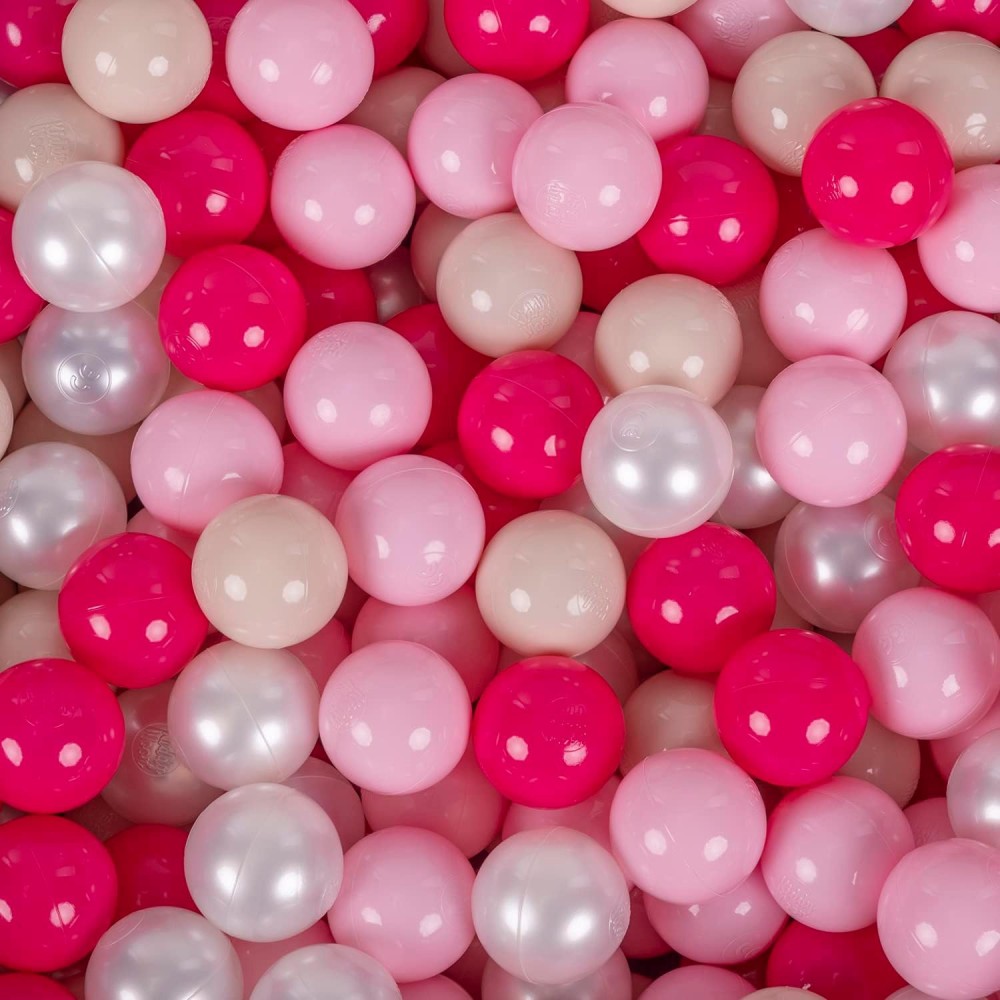 Bälle für Bällebad 100 Stk. & Aufbewahrungstasche, ∅ 7cm, Flamingo