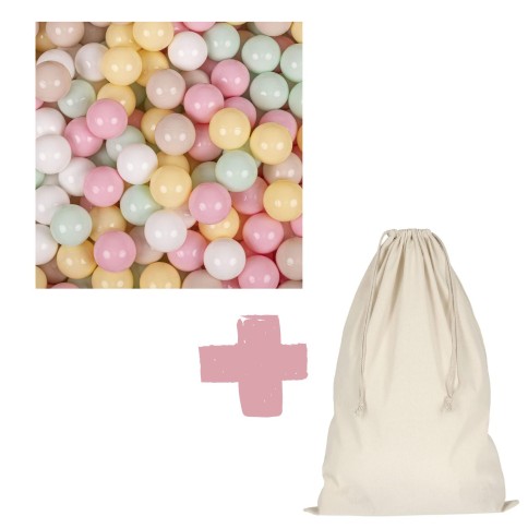 Bälle für Bällebad 100 Stk. & Aufbewahrungstasche, ∅ 7cm, Candy