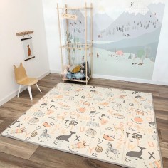 faltbare Spielmatte Alphabet, 180 x 200 cm