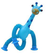 Spielzeug Giraffe mit Teleskop-Armen und -Beinen, Blau