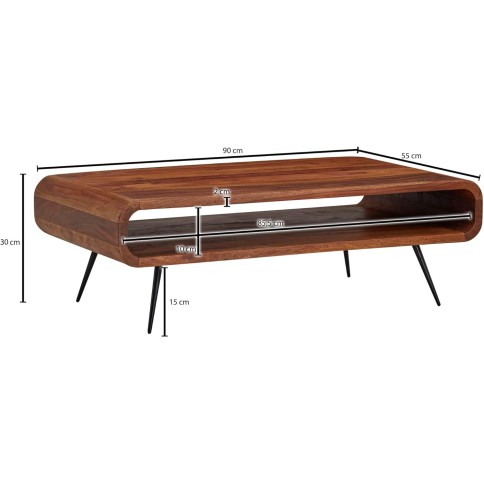 nordischer Kaffee- & Couchtisch, Massivholz