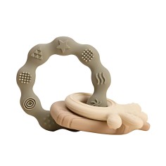 copy of Silikon Beissring mit Holzring