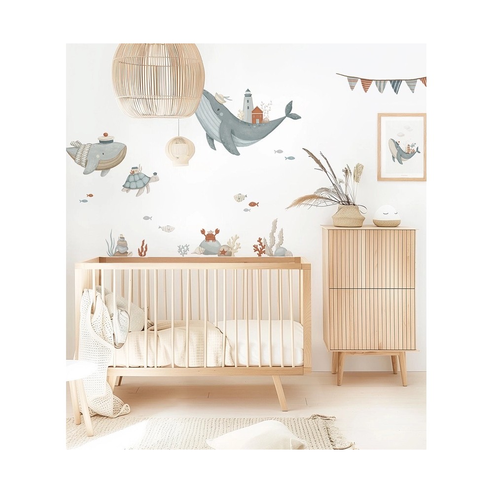 Wandsticker Ozean Tiere