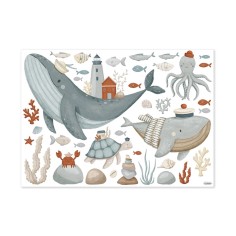 Wandsticker Ozean Tiere