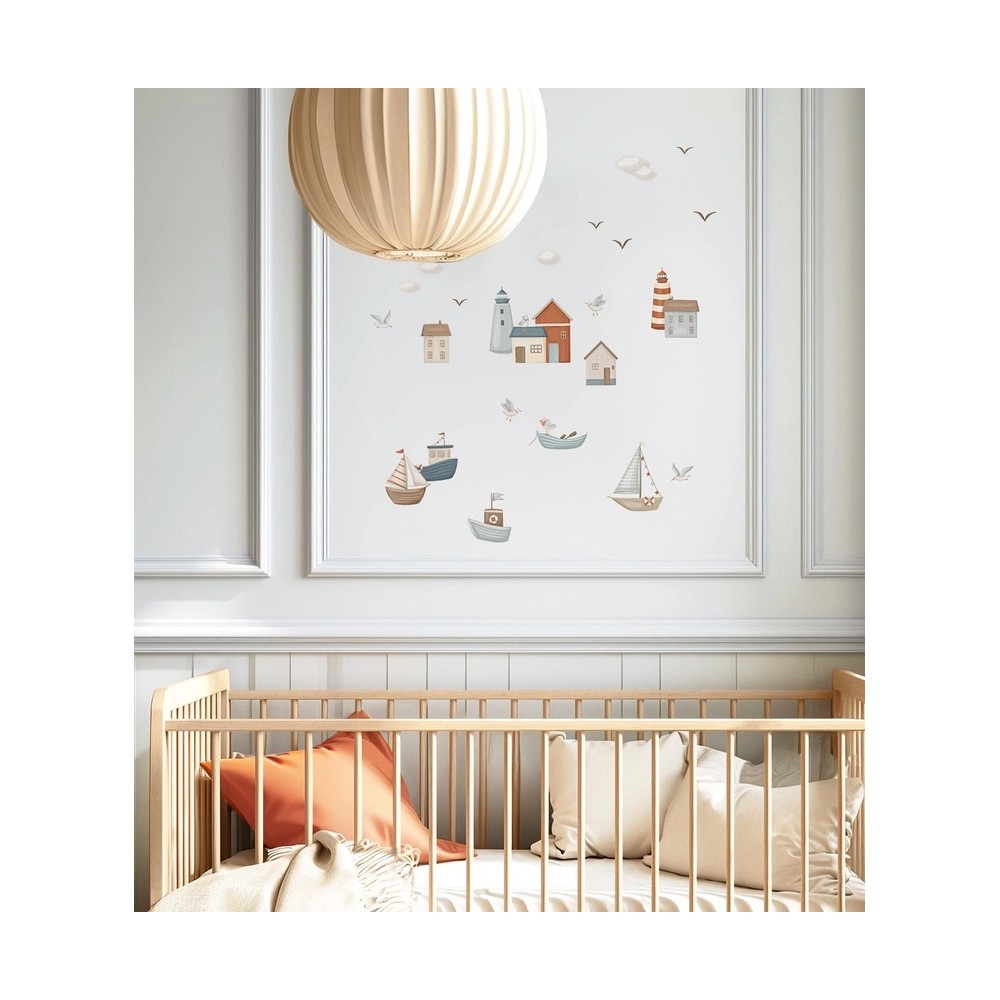 Wandsticker Stadt am Meer