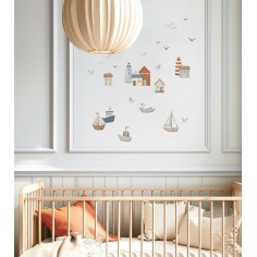 Wandsticker Stadt am Meer