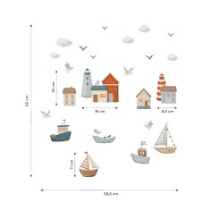 Wandsticker Stadt am Meer