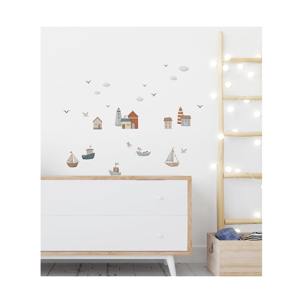 Wandsticker Stadt am Meer