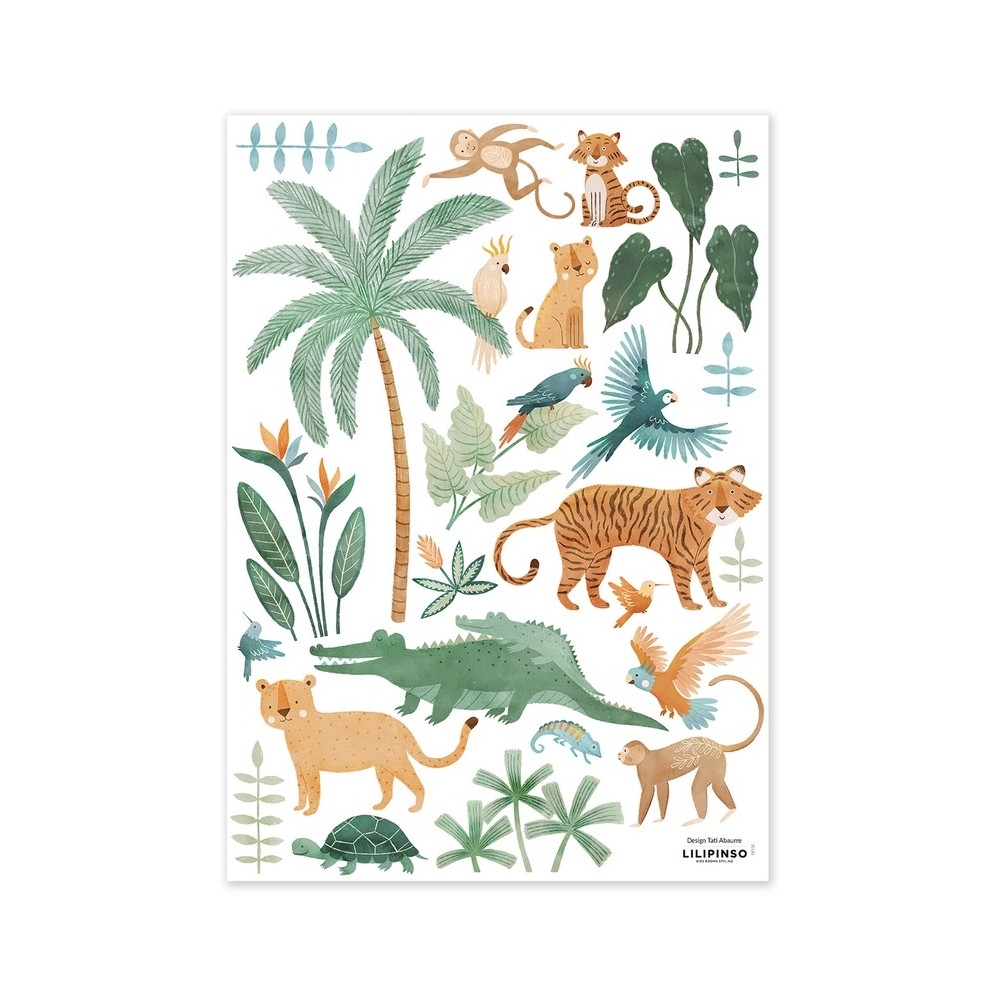 Wandsticker Tiere des Dschungels