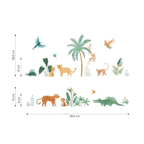Wandsticker Tiere des Dschungels