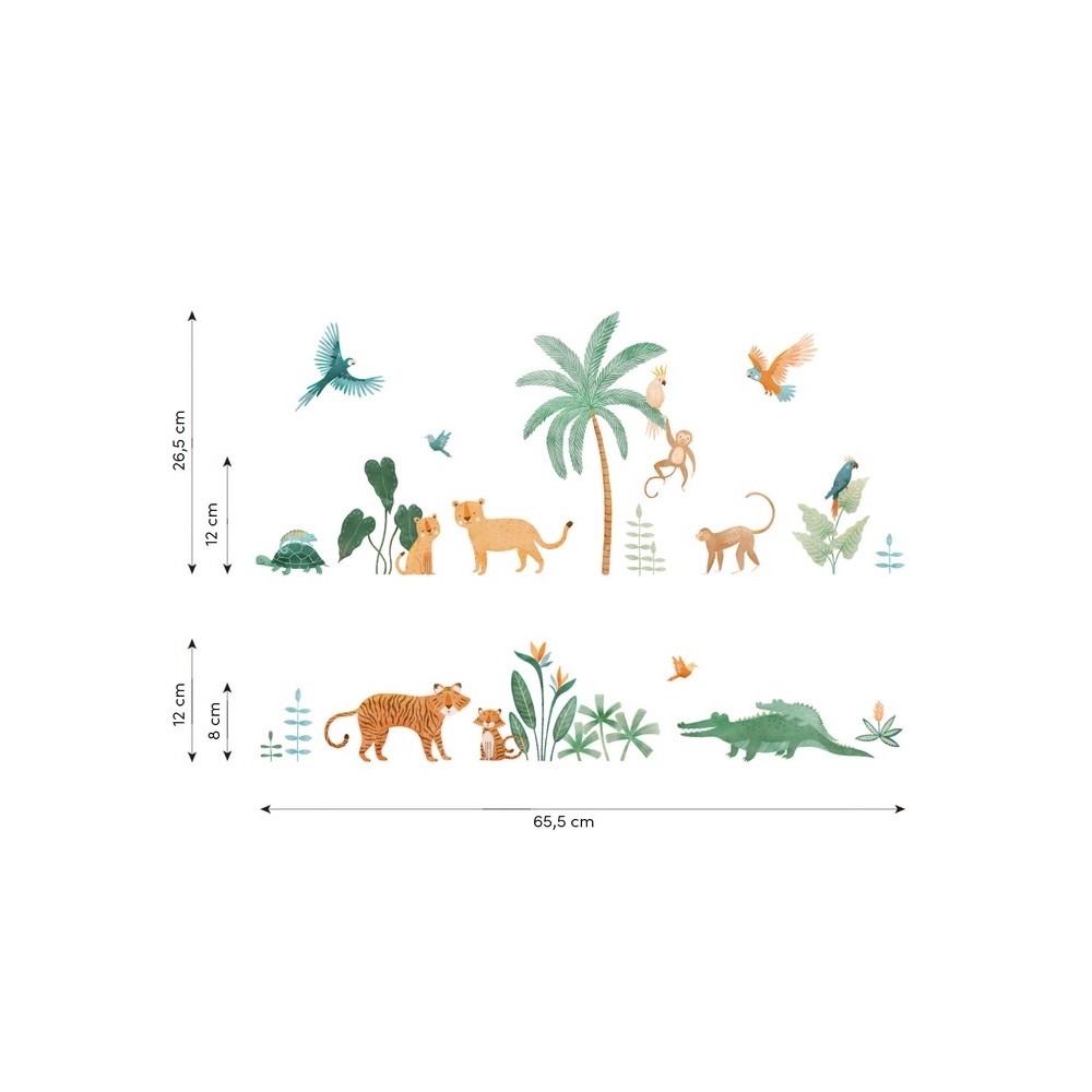 Wandsticker Tiere des Dschungels