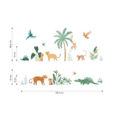 Wandsticker Tiere des Dschungels