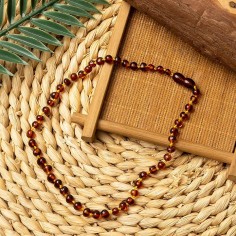 copy of Bernsteinkette, Baroque Cognac Braun