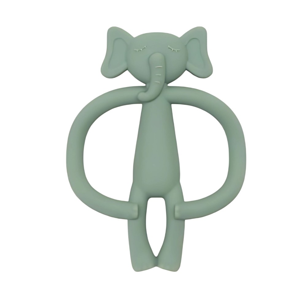 Silikon Beissring, Elefant - dusty green