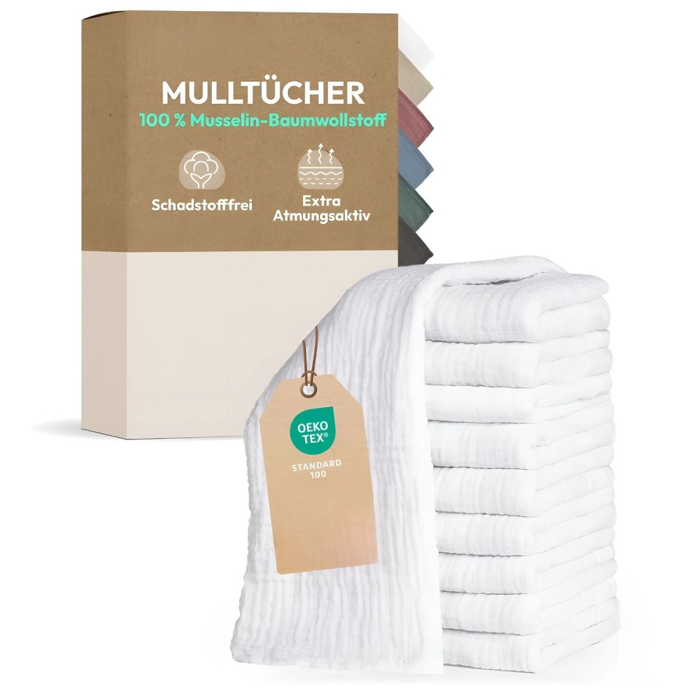 Mulltuch / Spucktücher Set (10 Stück)