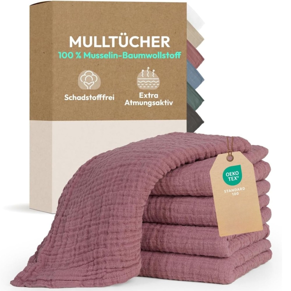 copy of Mulltuch / Spucktücher Set, 5 Stück, Grey Mist