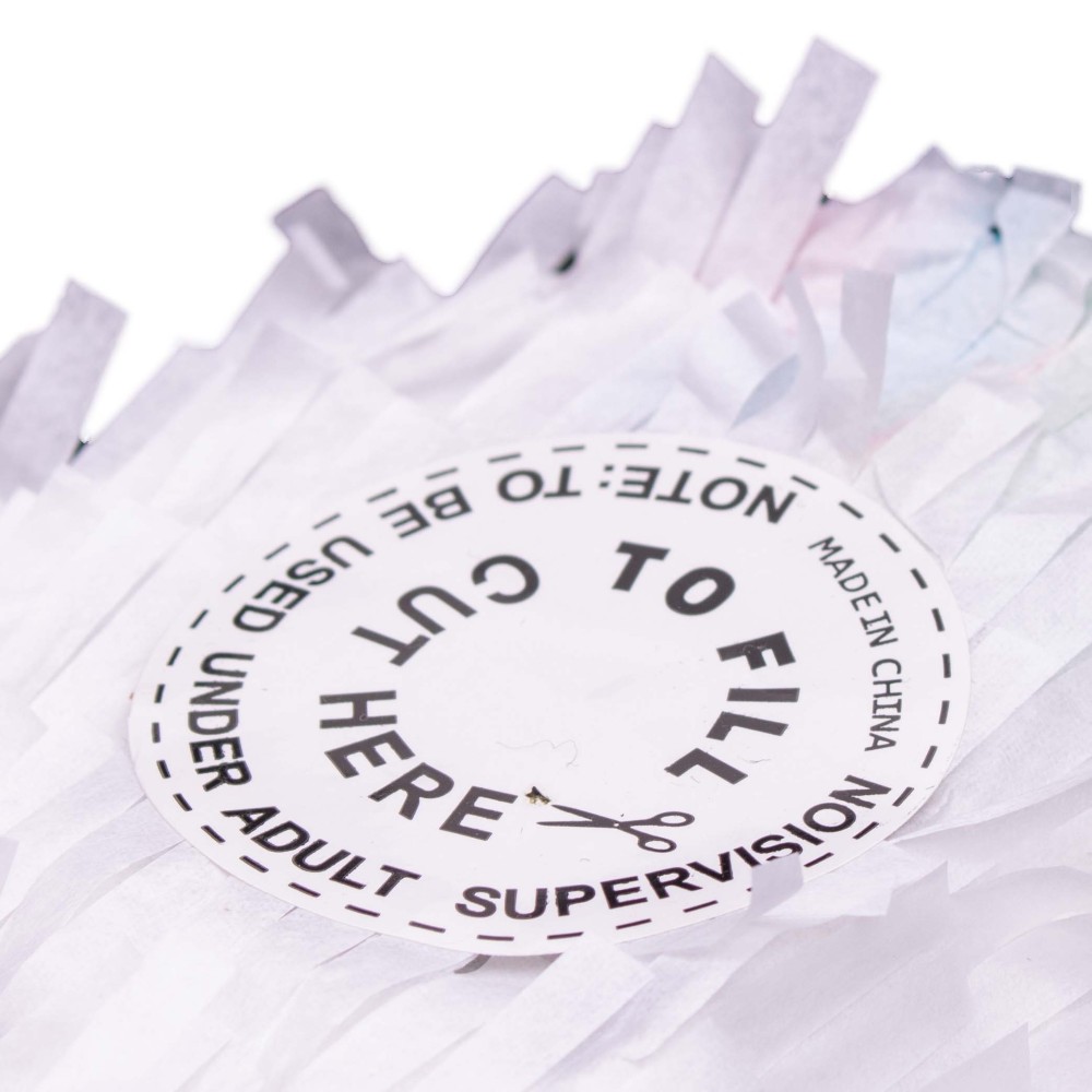 Piñata Einhorn Weiss mit goldenem Horn