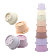 Badespielzeug, stapelbare Becher, Pastell
