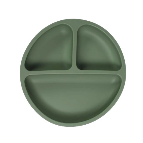 copy of Silikon Teller mit Saugknöpfen, Forest Green